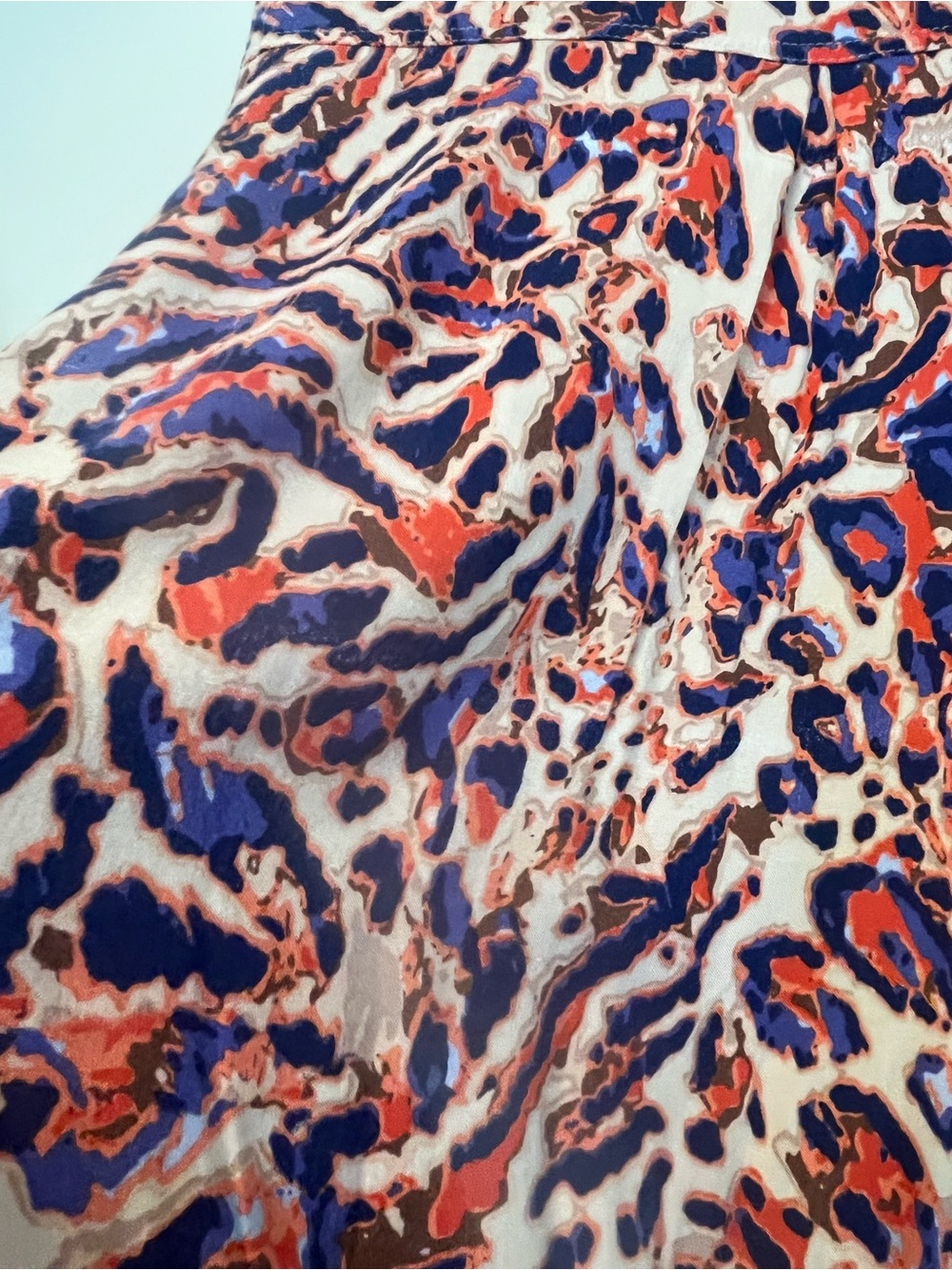 New Look Orange red and purple Leopard-Print Bomber Jacket - Picture 5 of 5